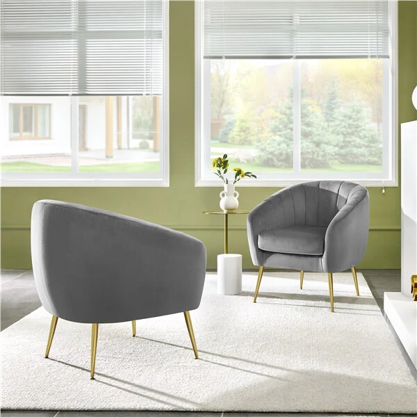 Yaheetech Velvet Accent Chair - Image 5