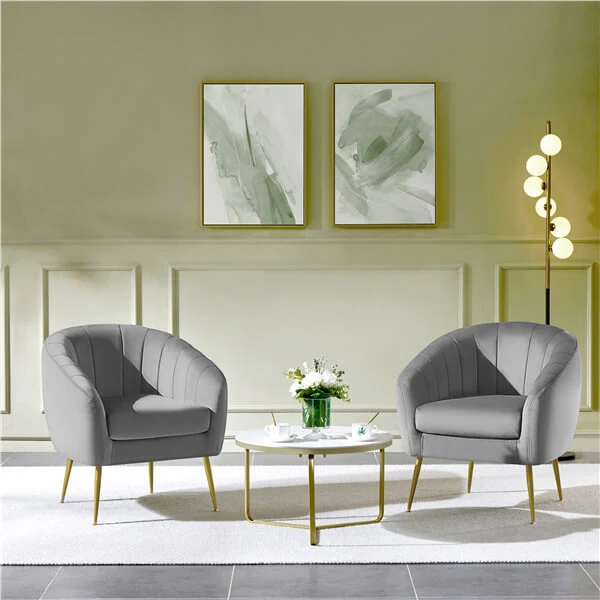 Yaheetech Velvet Accent Chair - Image 6