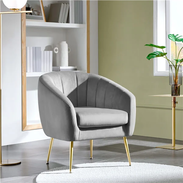 Yaheetech Velvet Accent Chair - Image 7