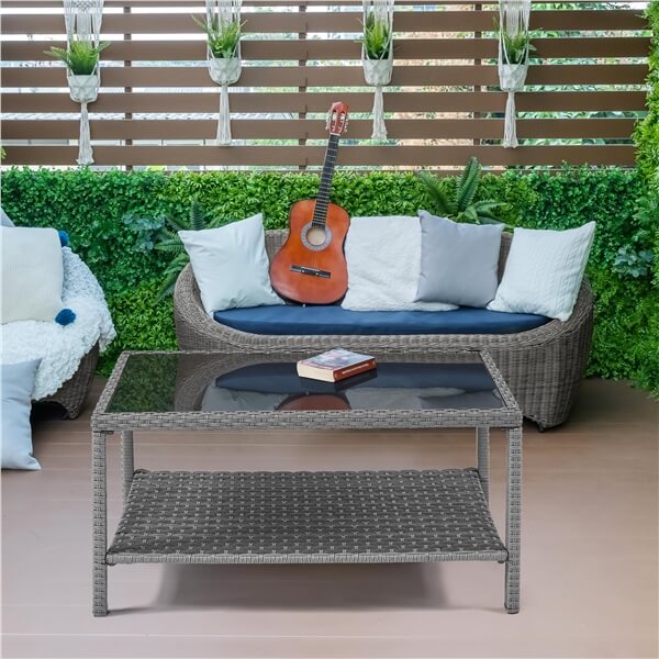 Yaheetech Wicker Coffee Table - Image 8