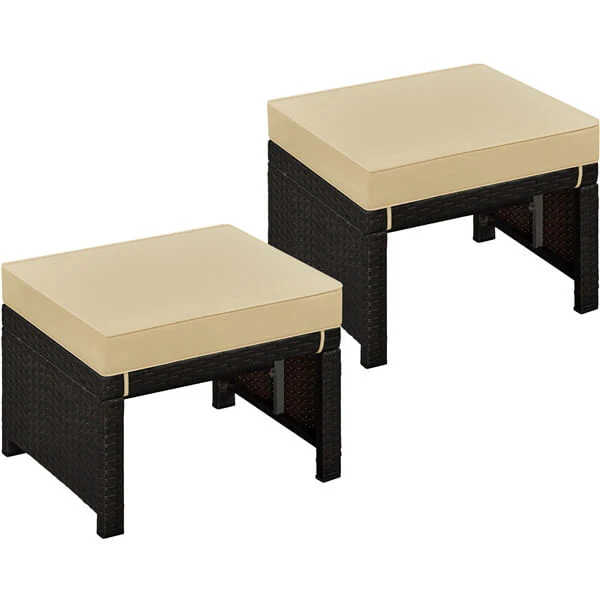 Yaheetech Wicker Ottomans - Image 2