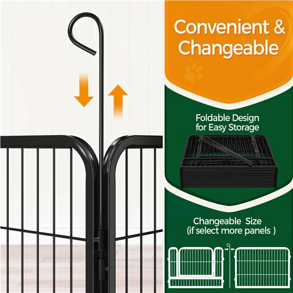 Yaheetech Wide Panel Dog Playpen, 12 Panels 24/32 inch - Image 6