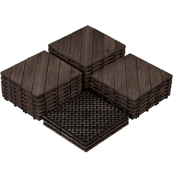 Yaheetech Wood Flooring Tiles 12" x 12" - Image 4