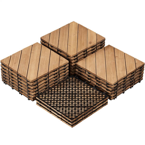 Yaheetech Wood Flooring Tiles 12" x 12" - Image 5