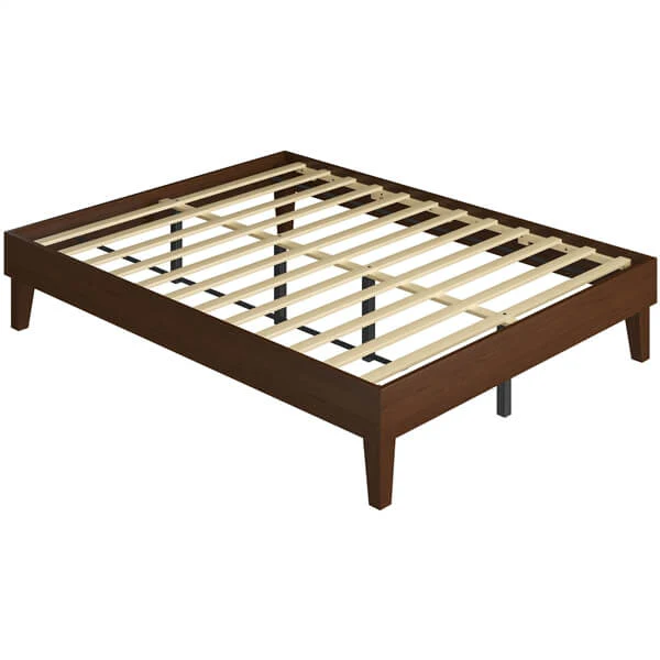 Yaheetech Bed Frame Natural Solid Wood Platform Bed with Wooden Slats Support - Image 3