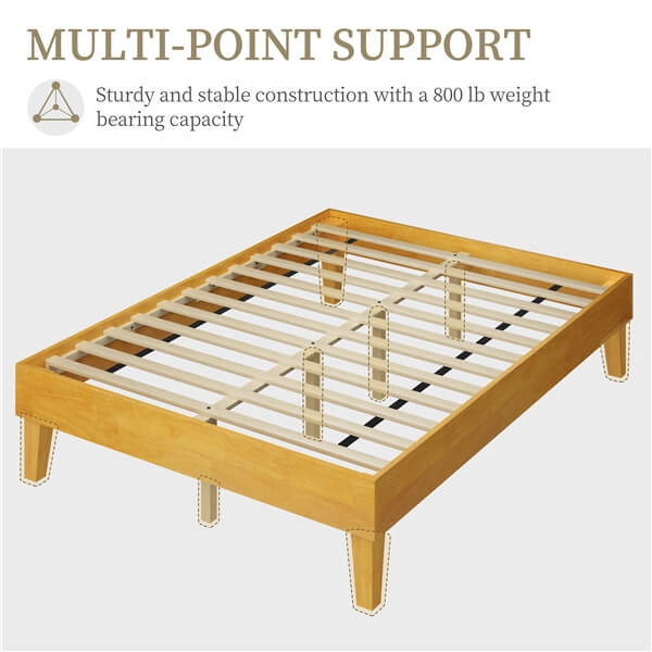 Yaheetech Wooden Bed Frame with Plywood Slat - Image 10
