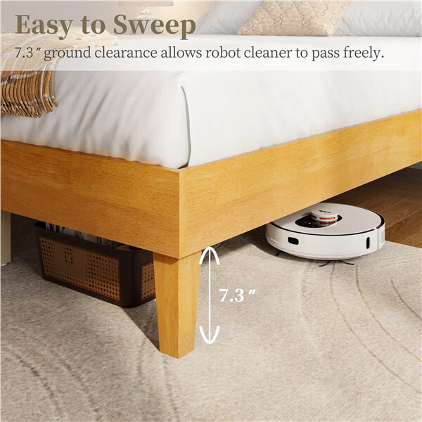 Yaheetech Wooden Bed Frame with Plywood Slat - Image 8