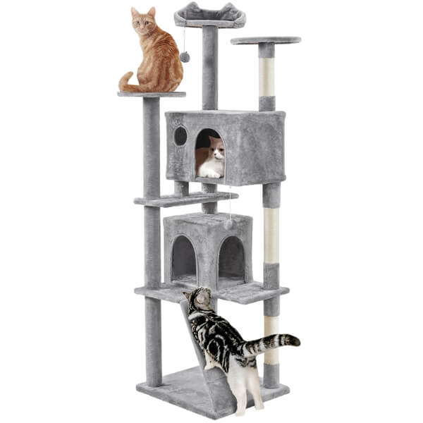Yaheetech XL Cat Tree 80in Multi-Level Cat Tower - Image 5