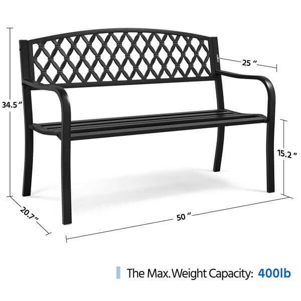 Yaheetech Patio Park Garden Bench - Image 4